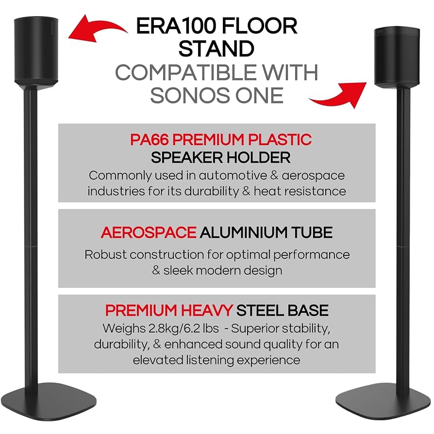 Amazon.com: Sound Bass ERA100 Floor Stand, Twin (2pcs